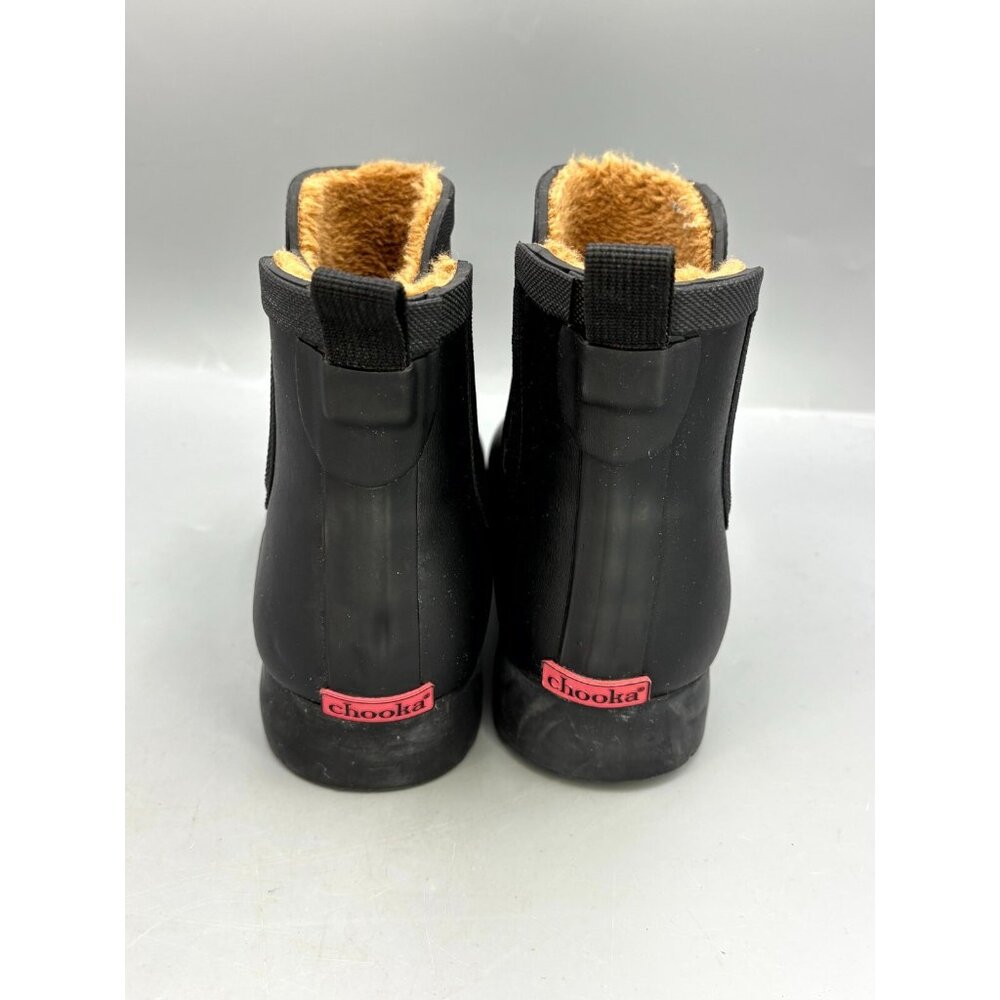 Chooka Delridge Womens Chelsea Rain Boots Sz 8 Black Waterproof Boots C11201531B - Picture 4 of 9
